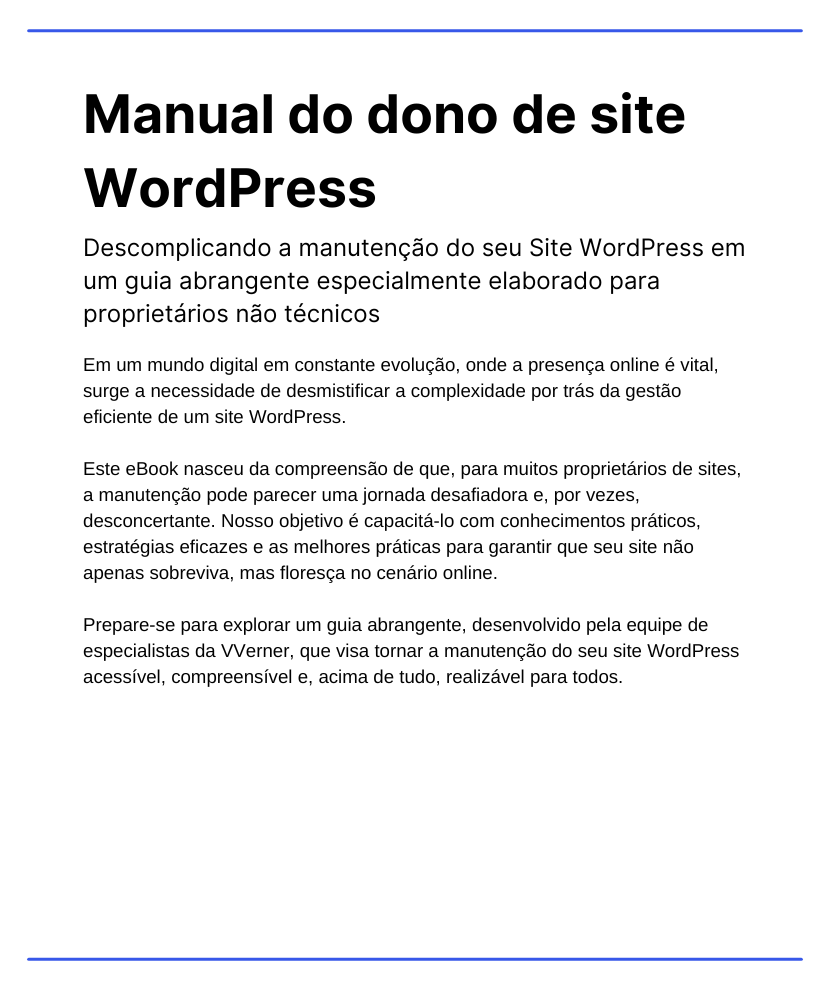 VVerner - Manual do Site